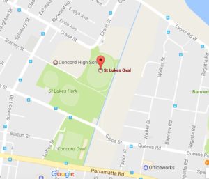 Map of St Luke's Oval at Concord